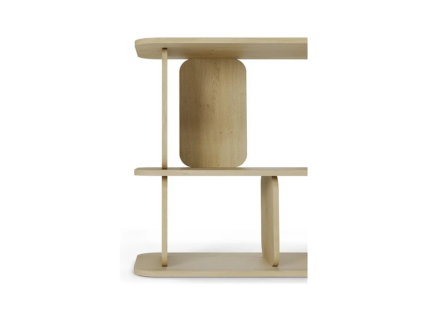 Mensola 76x120x40 cm legno naturale sala