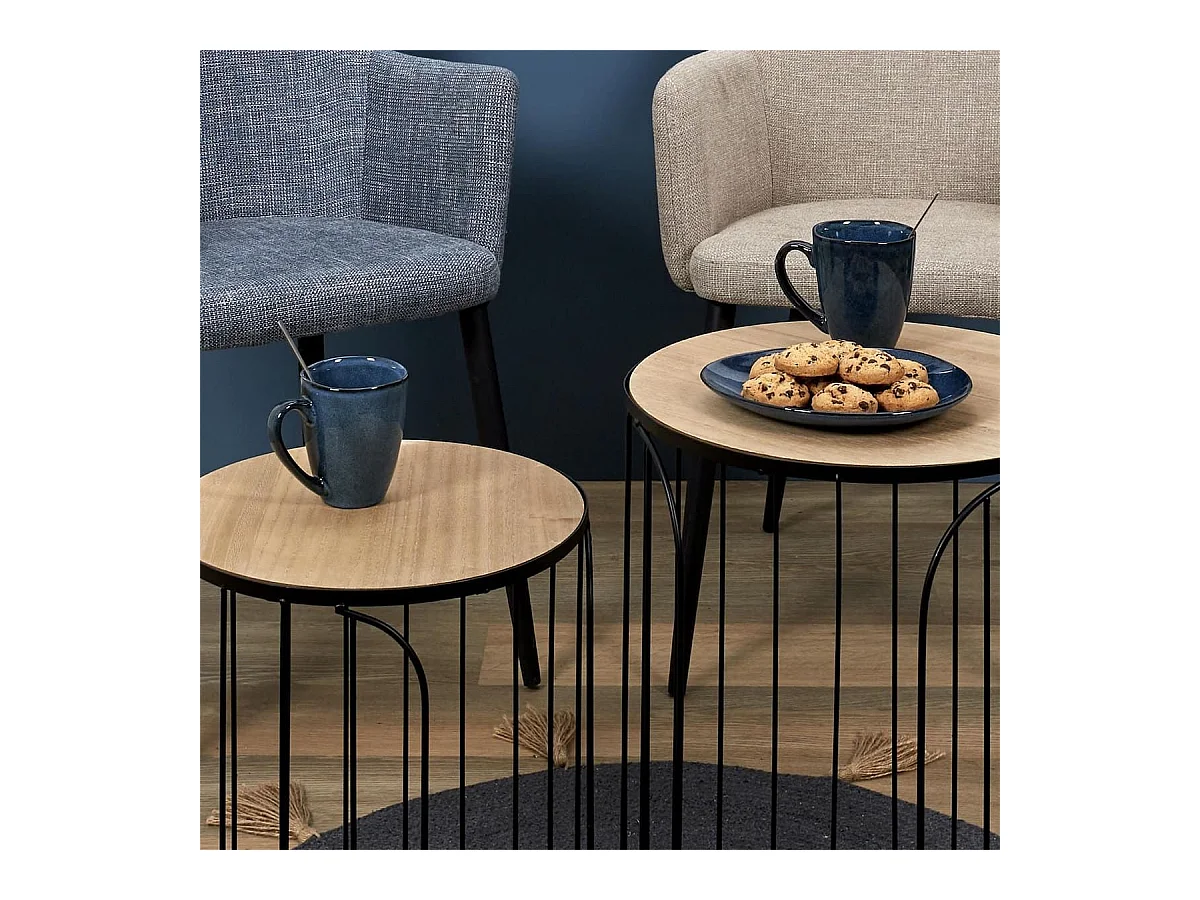 Set de 6 mugs 30cl en céramique au grés du temps bleu - GALET