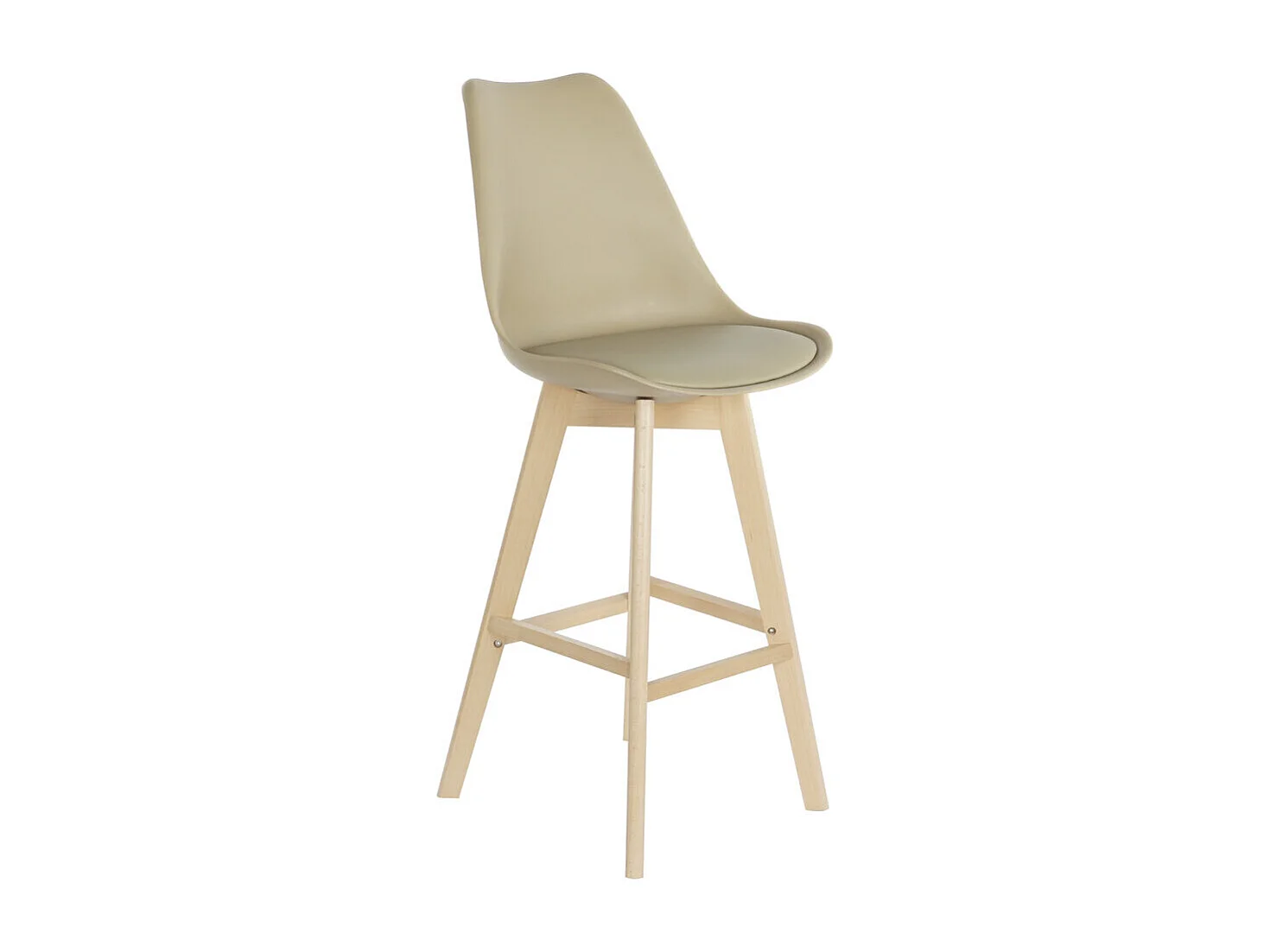 Tabouret DKD Home Decor 48,5 x 55 x 109 cm Beige Polyuréthane Hêtre