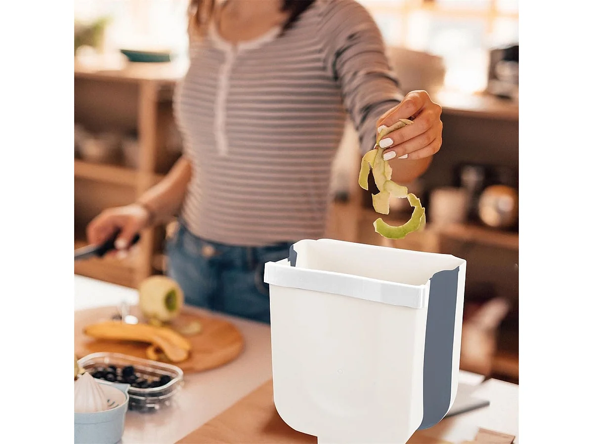 Poubelle d'appoint 4 litres rétractable à suspendre