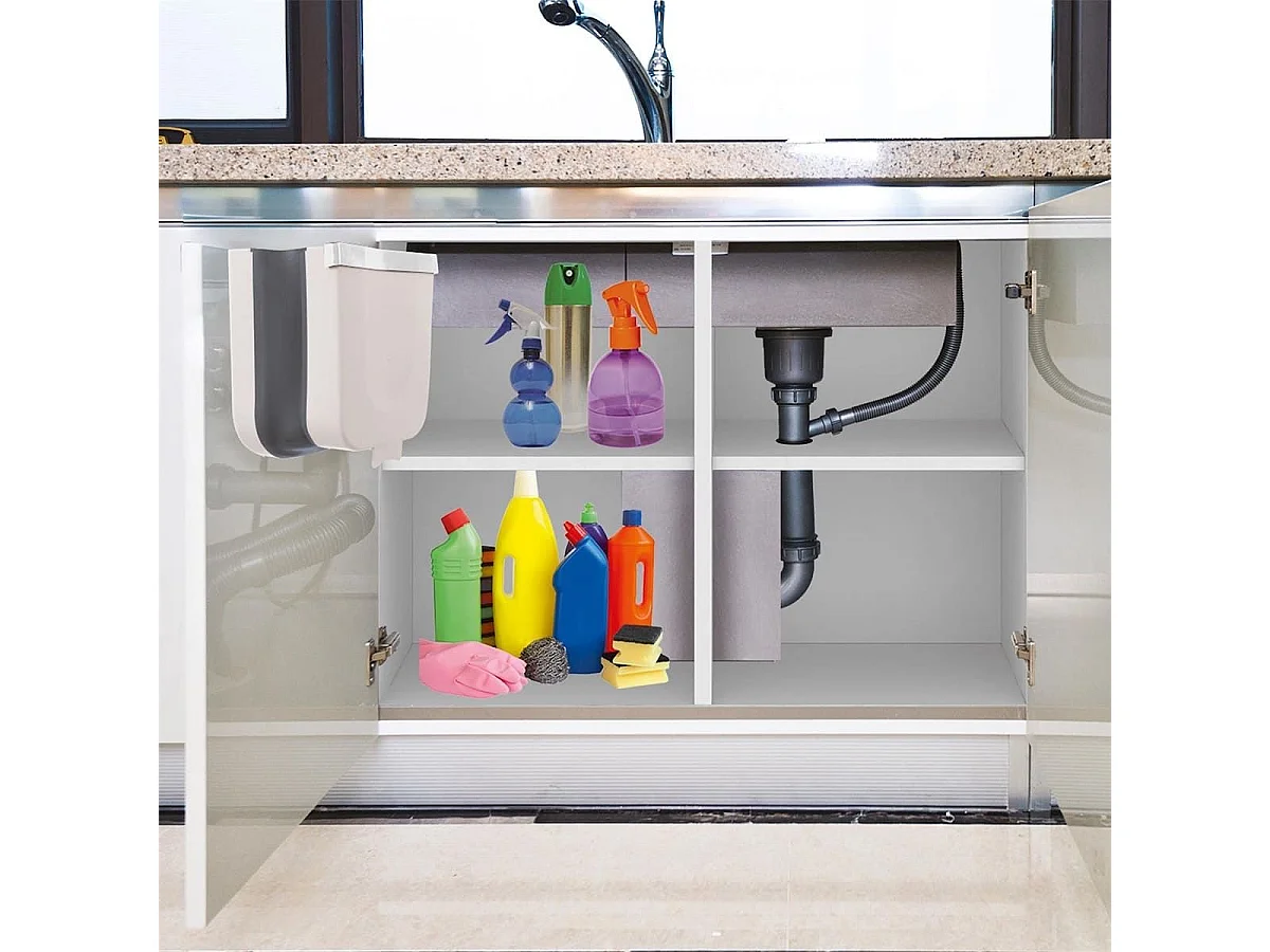 Poubelle d'appoint 4 litres rétractable à suspendre