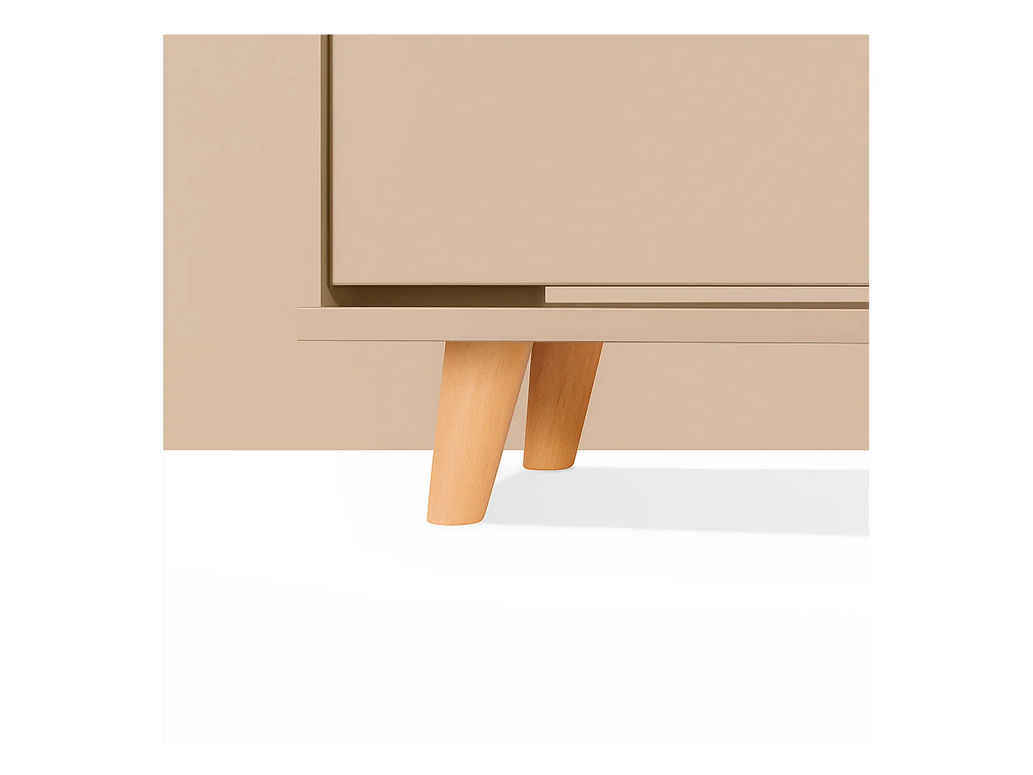 Plana - Sapateira economizadora de espaço 3 portas 55x116x25 cm 18 pares em madeira taupe