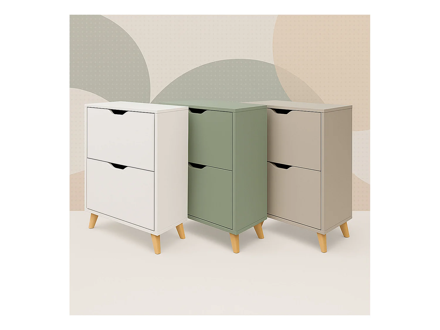 Emma - Zapatero Ahorraespacio 2 Puertas 55x82x25 cm 12 Pares en Madera Salvia