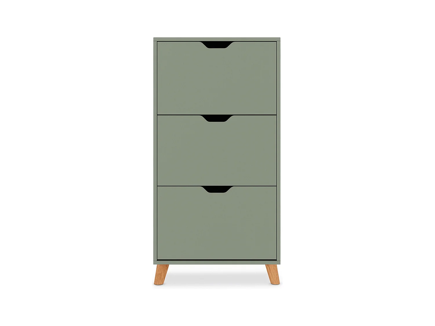 Plana - Zapatero ahorraespacio 3 puertas 55x116x25 cm 18 pares en madera salvia