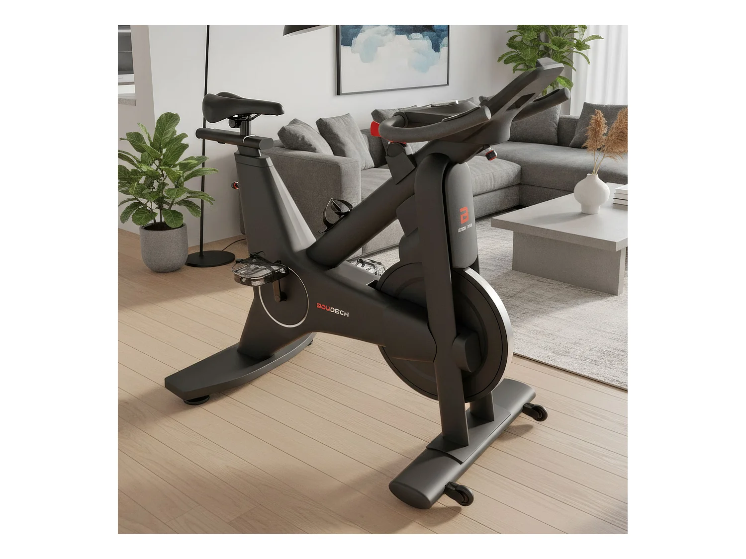 Aliena 2400 - Spin Bike Cyclette da Corsa con Volano 24 Kg Resistenza Elettrica con Display e Porta Tablet Nera