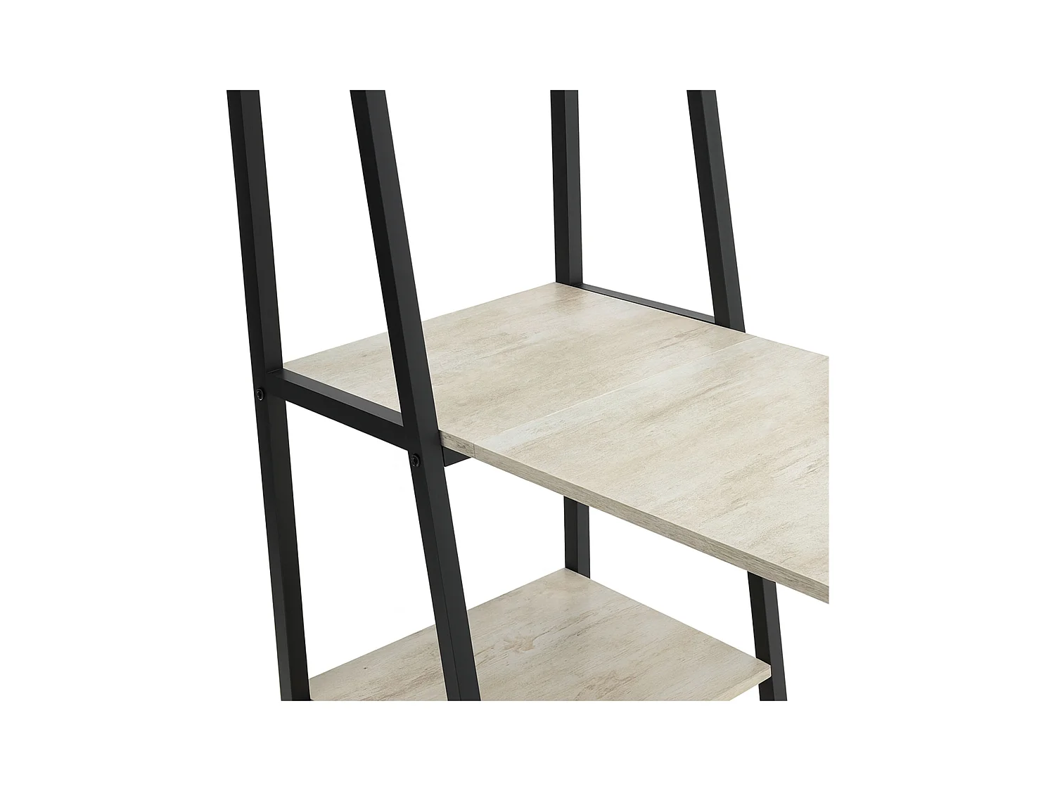 Bimyo - Secretária dobrável com estante economizadora de espaço 50x41xH128 cm estilo industrial bleach