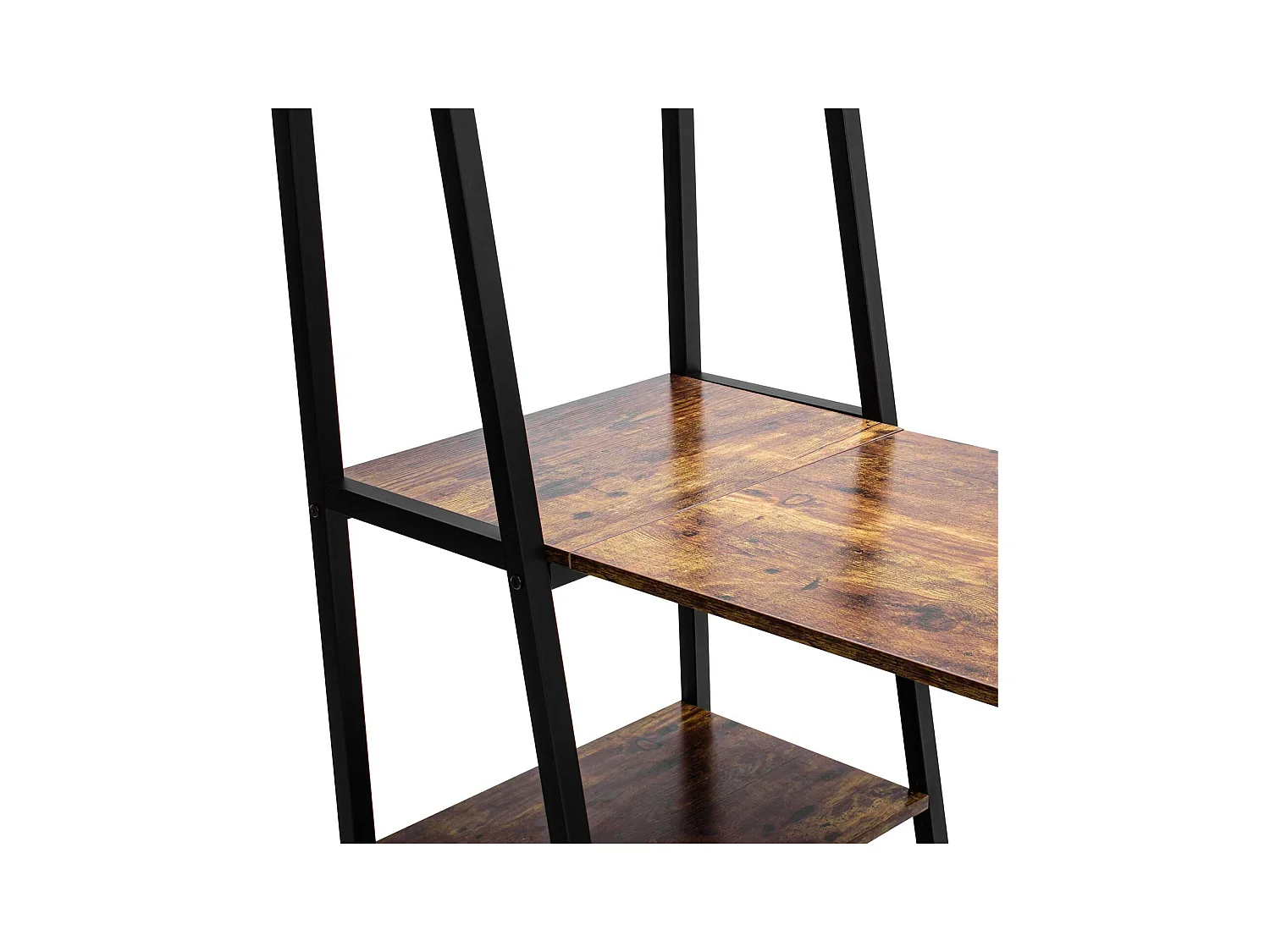 Bimyo - Escritorio plegable con estantería ahorraespacio 50x41xH128 cm de estilo industrial