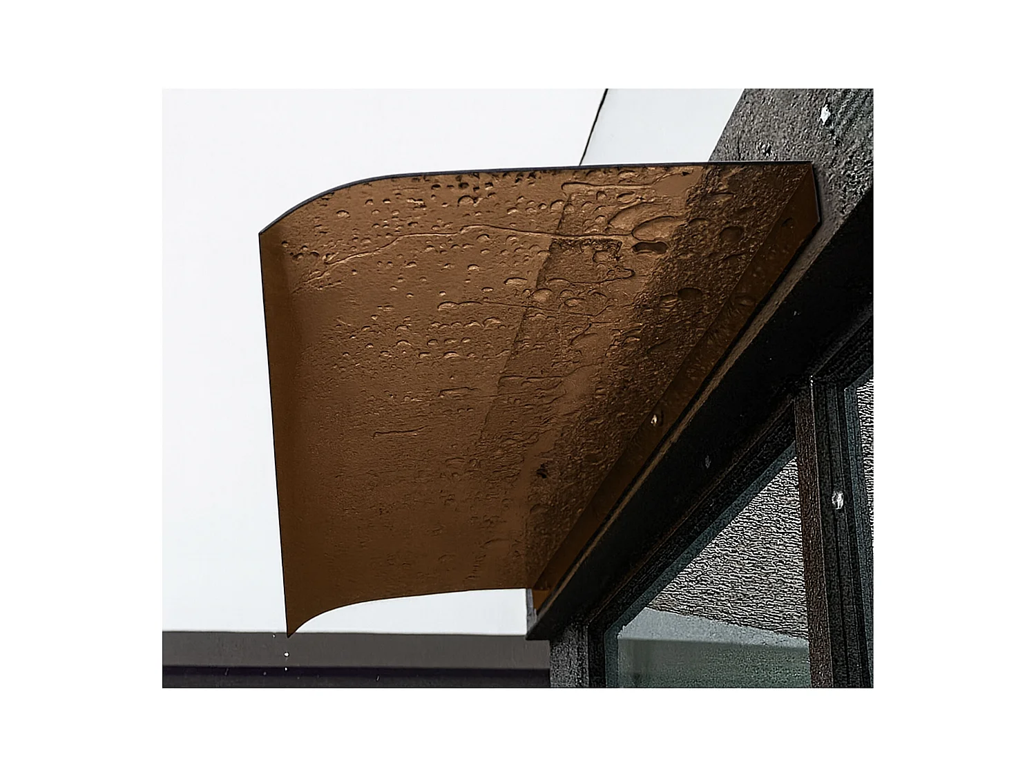 Ame - Pensilina Tettoia 120x40 cm in Policarbonato Fumè