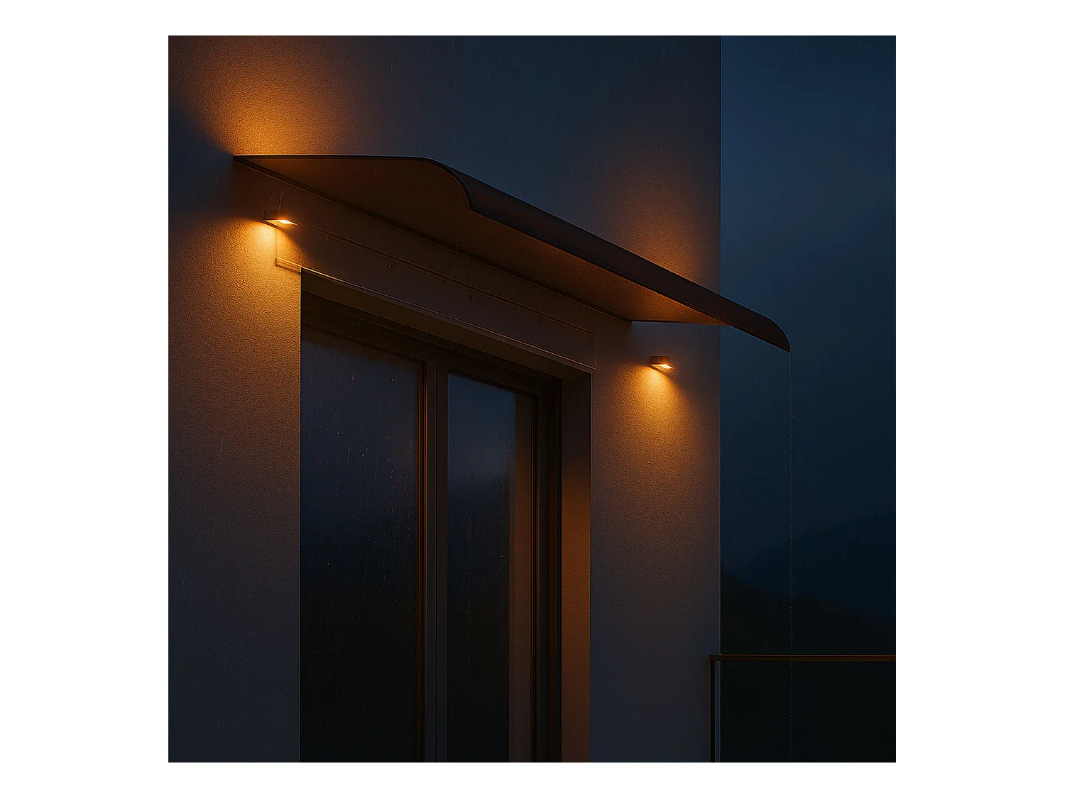 Ame - Pensilina Tettoia 120x40 cm in Policarbonato Fumè