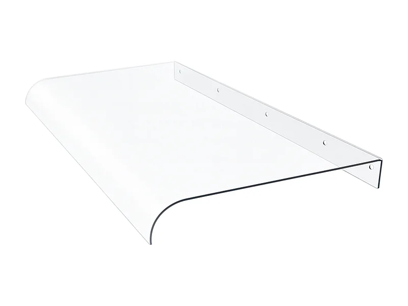 Ame - Pensilina Tettoia 120x40 cm in Policarbonato Trasparente