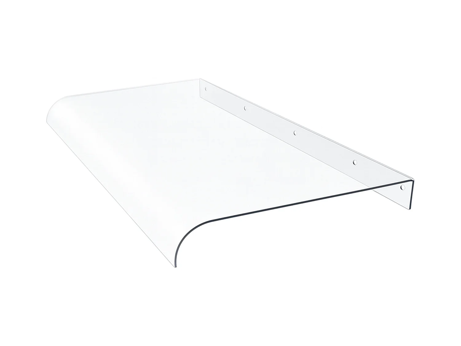 Ame - Pensilina Tettoia 120x40 cm in Policarbonato Trasparente