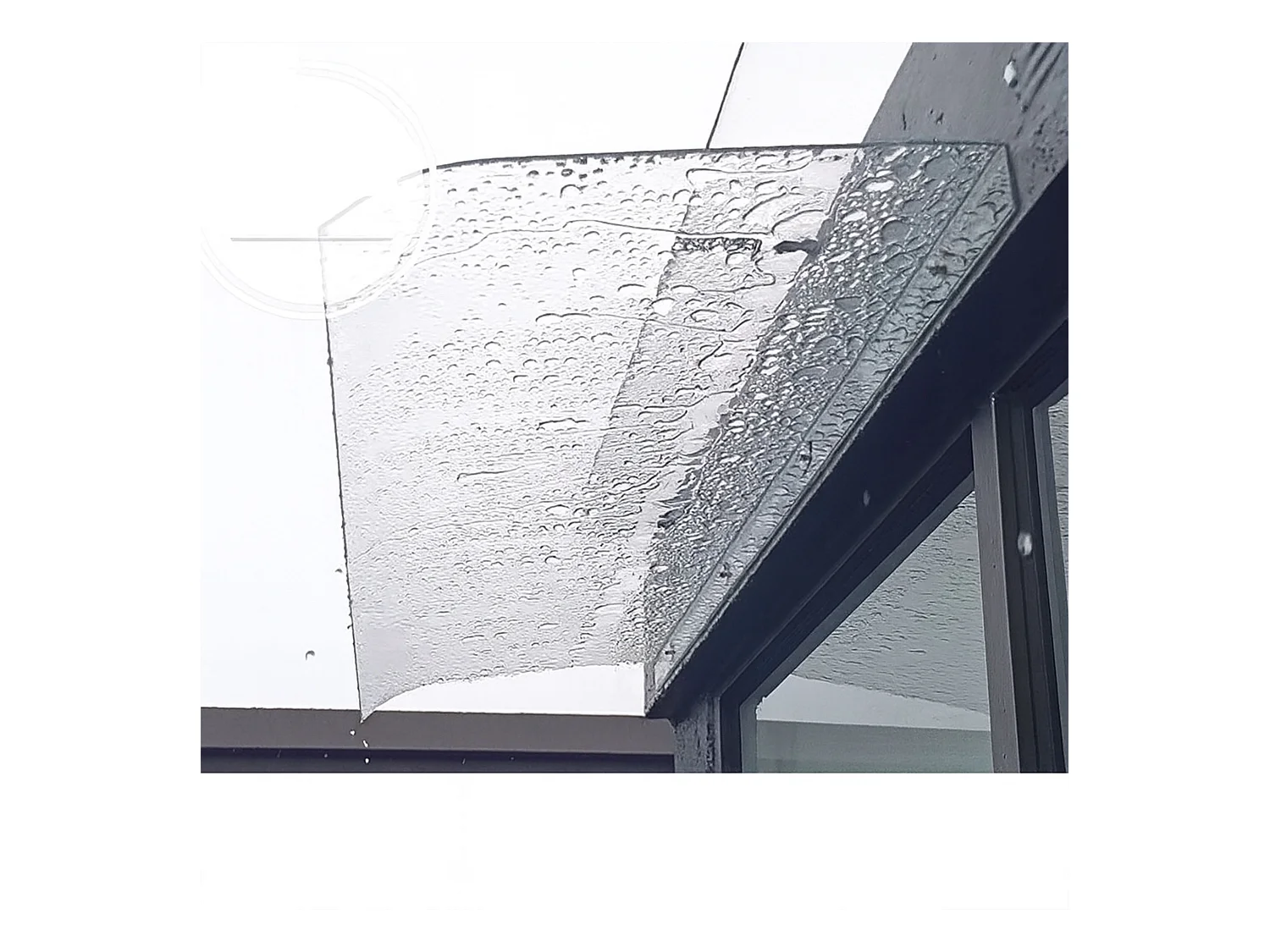 Ame - Pensilina Tettoia 120x40 cm in Policarbonato Trasparente