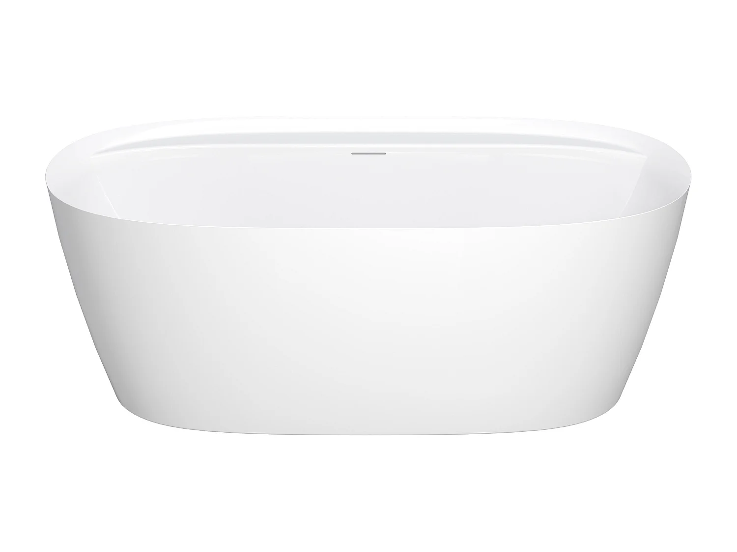 Baignoire îlot ovale en acrylique  - 223 L - 160 x 80 x 60 cm - Blanche - FORIMI