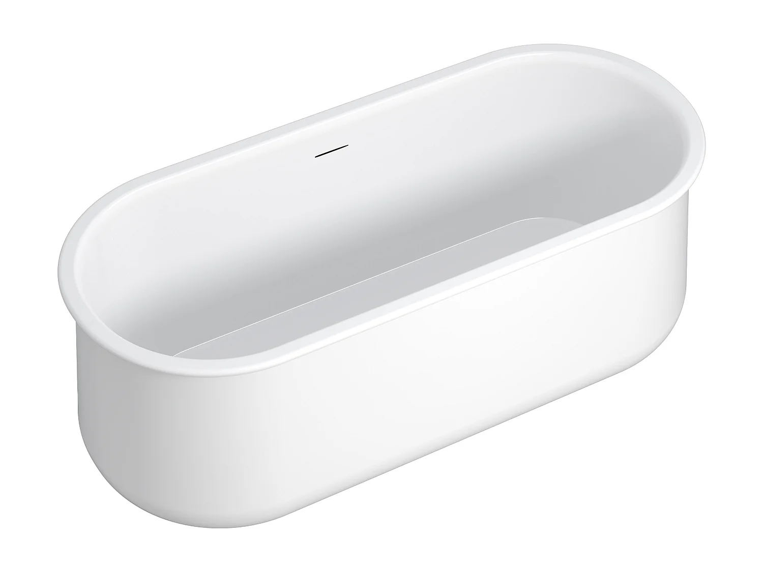 Baignoire îlot blanc mat - 160 x 74 x 60 cm - 234 L - CALDRIA