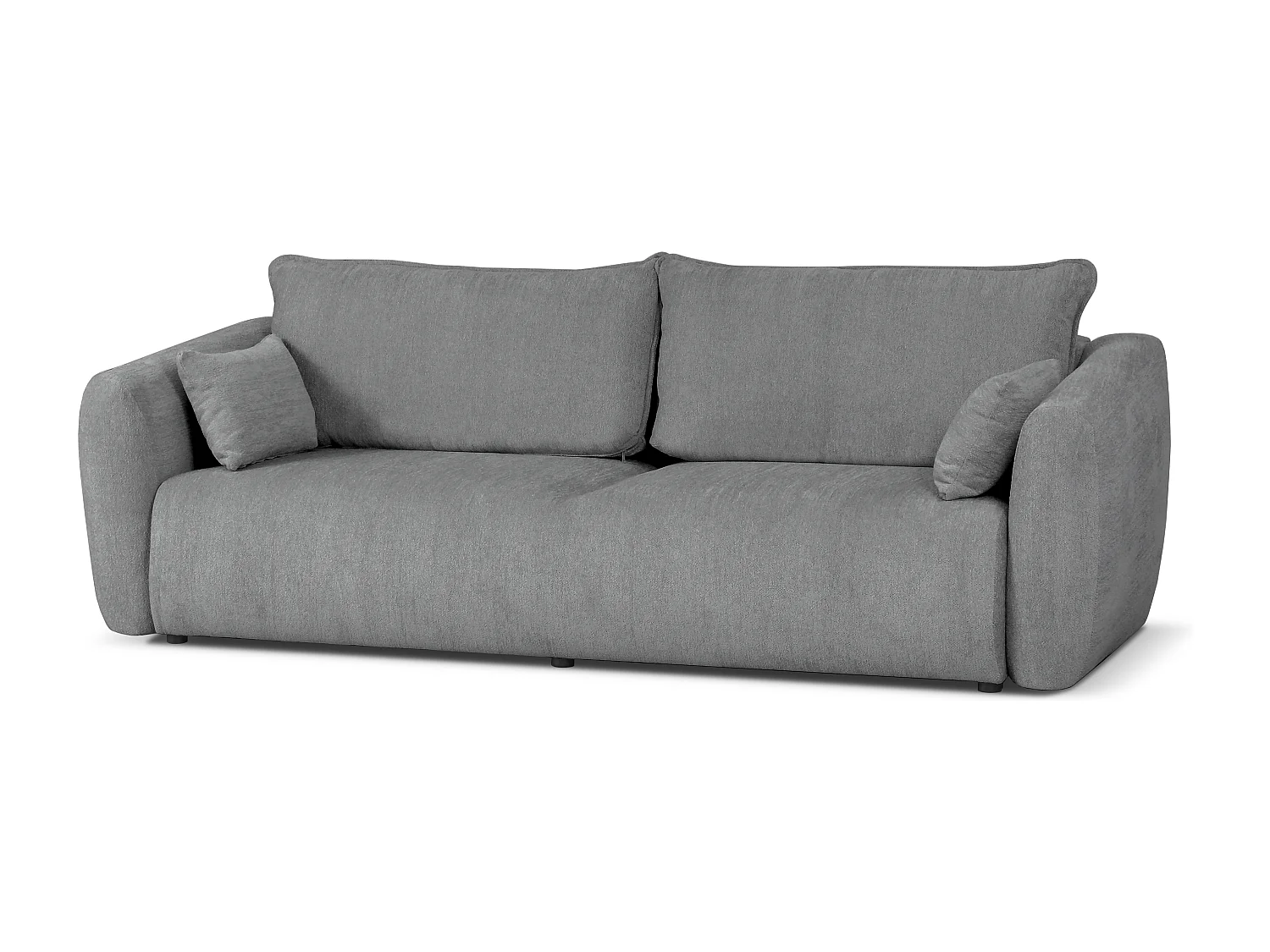 DALLAS – Canapé 3 places convertible 238x90 cm, couchage 140x196 cm, tissu Raven 07 gris