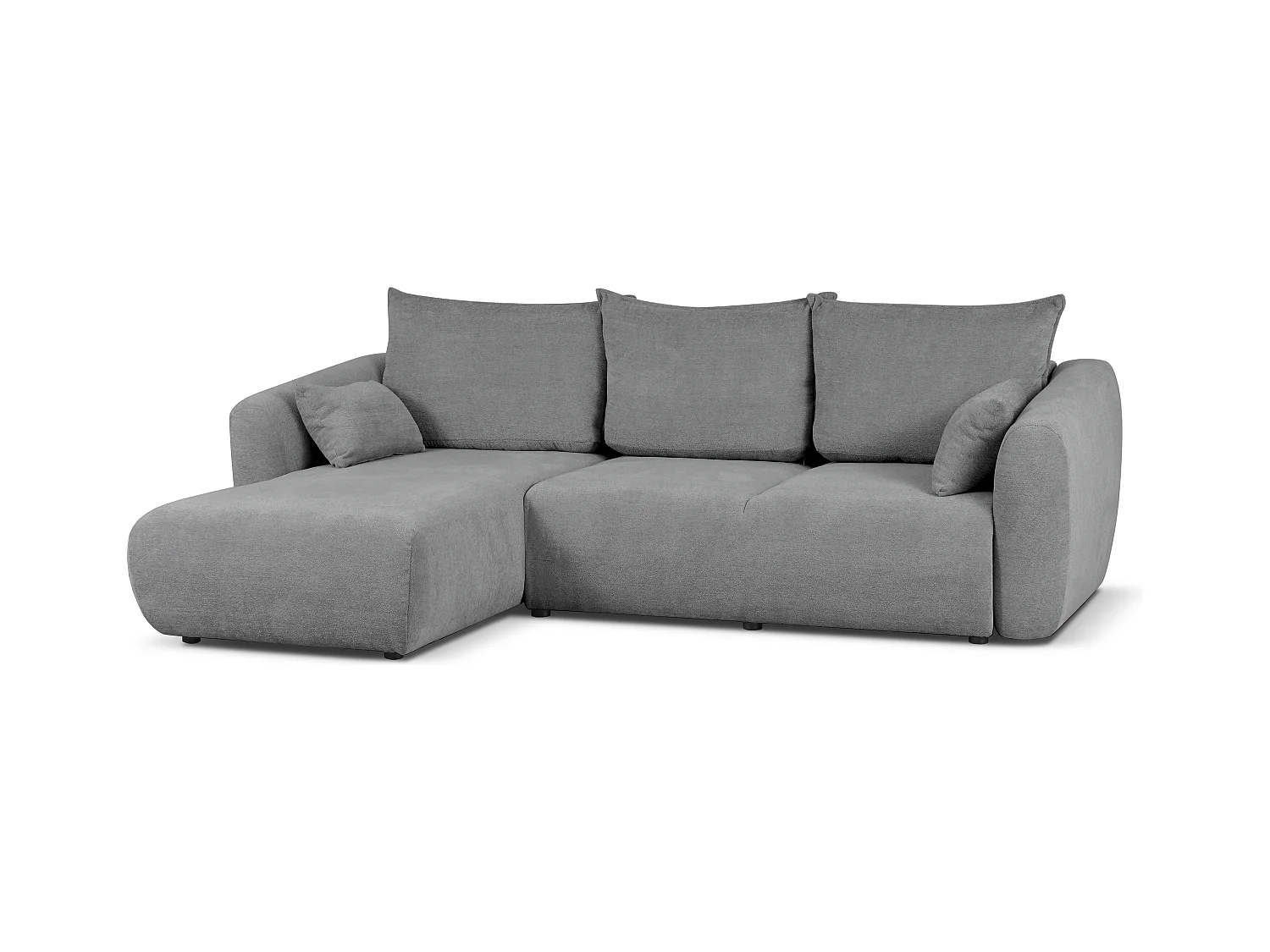 DALLAS – narożnik rozkładany lewy  255x165 cm, Raven 7 szary