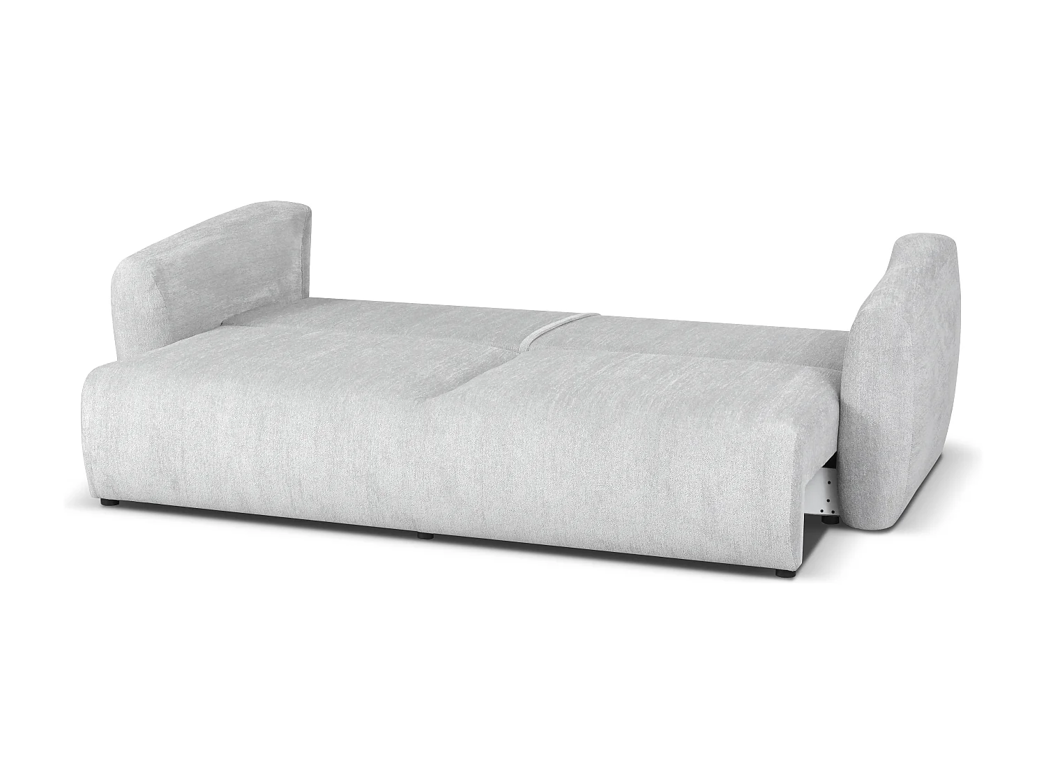 DALLAS – Canapé 3 places convertible 238x90 cm, couchage 140x196 cm, tissu Raven 06 gris clair