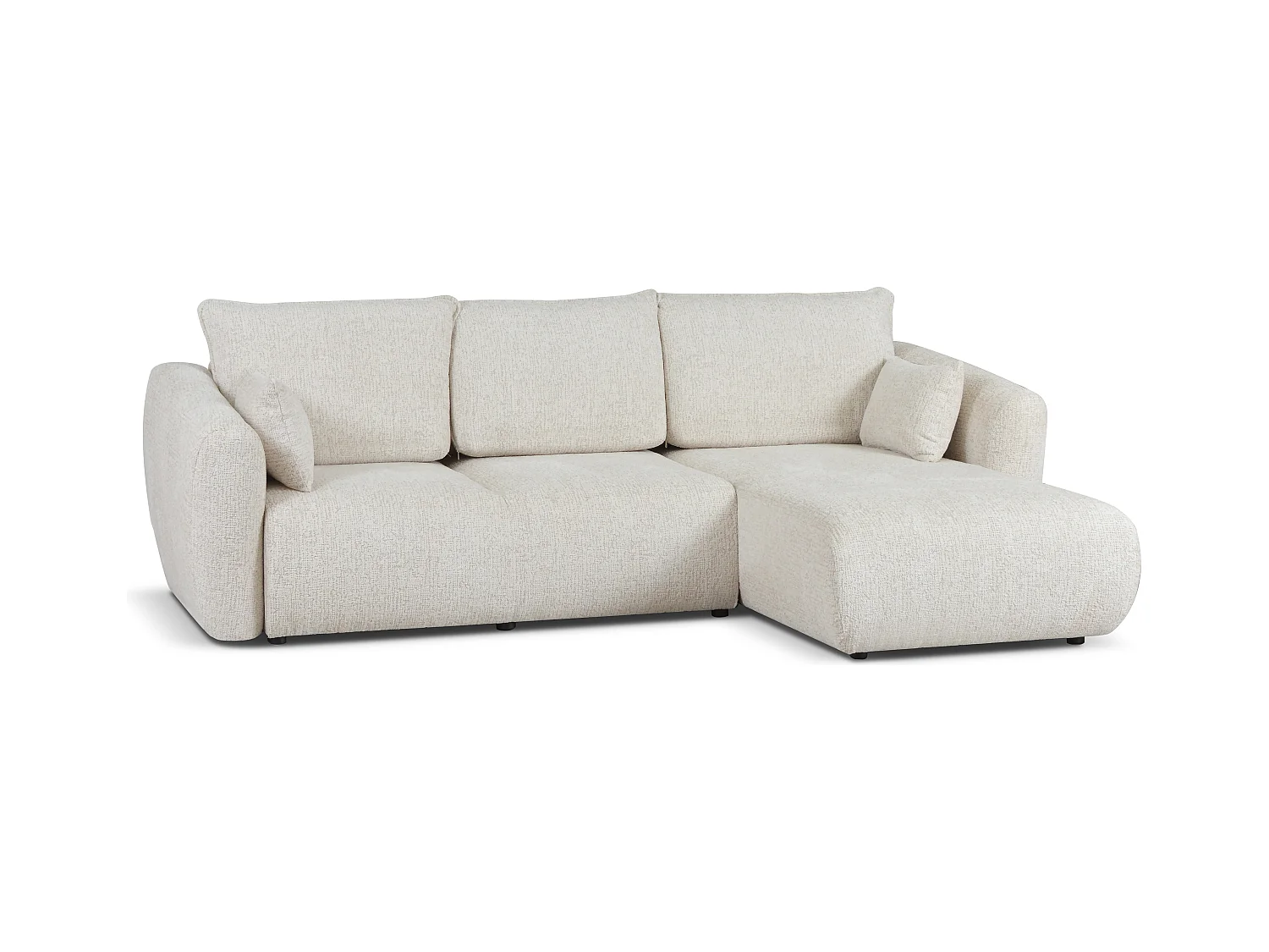 DALLAS – narożnik rozkładany prawy 255x165 cm, Bello 5 kremowa