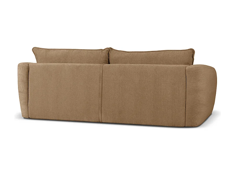 DALLAS – sofa 3-osobowa z funkcją spania 140x196 cm, tkanina Raven 34 jasno brązowa