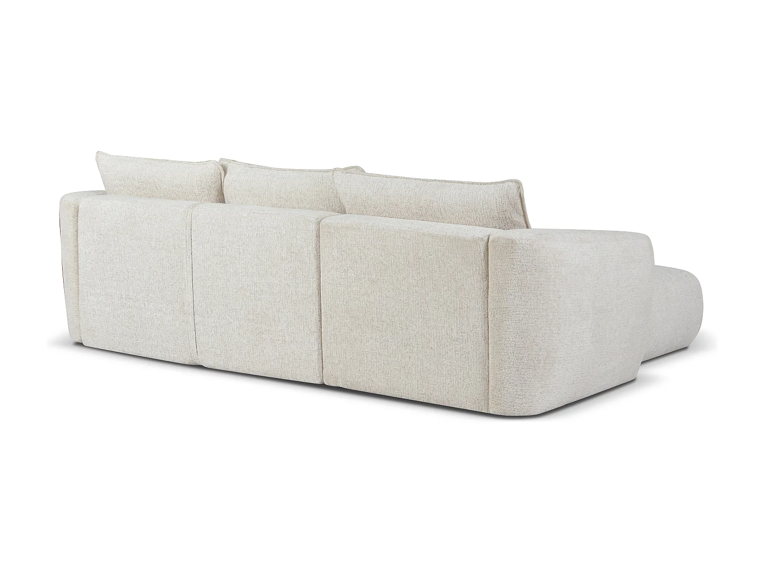 DALLAS – Canapé d’angle convertible gauche 255x165 cm, tissu Bello 5 crème