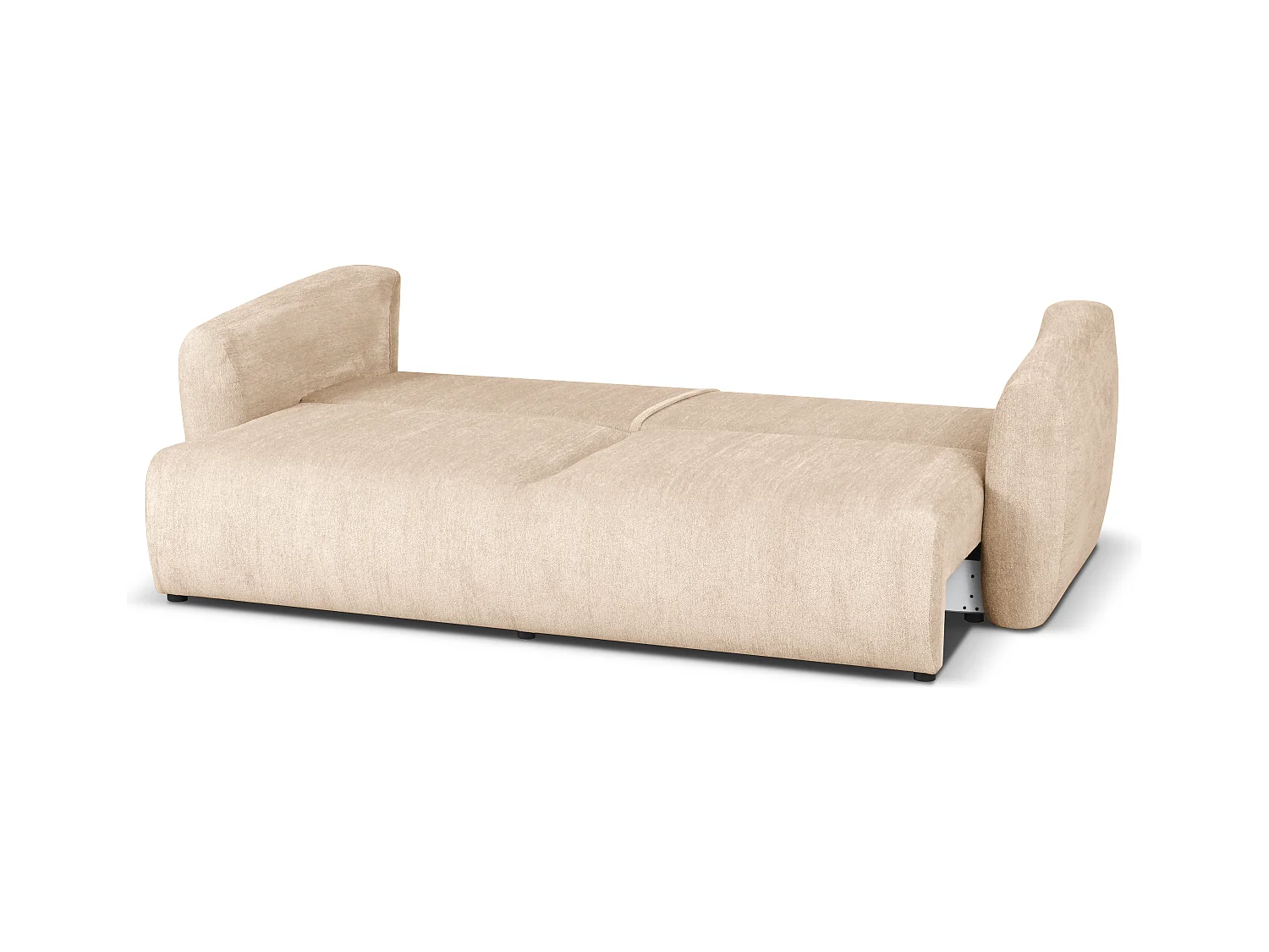 DALLAS – sofa 3-osobowa z funkcją spania 140x196 cm, tkanina Raven 24 kremowa