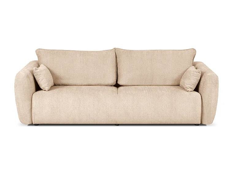 DALLAS – 3-Sitzer Schlafsofa 238x90 cm, Liegefläche 140x196 cm, Stoff Raven 24 creme