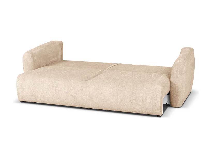 DALLAS – 3-Sitzer Schlafsofa 238x90 cm, Liegefläche 140x196 cm, Stoff Raven 24 creme