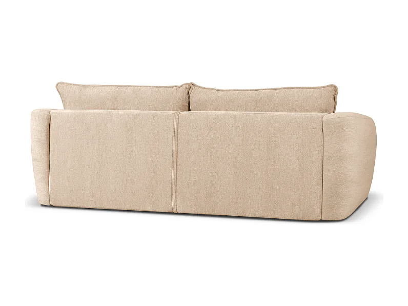 DALLAS – 3-Sitzer Schlafsofa 238x90 cm, Liegefläche 140x196 cm, Stoff Raven 24 creme