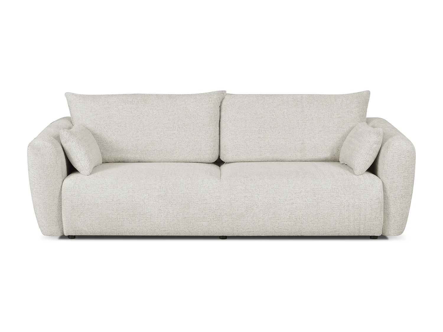 DALLAS – Canapé 3 places convertible 238x90 cm, couchage 140x196 cm, tissu Raven 5 crème