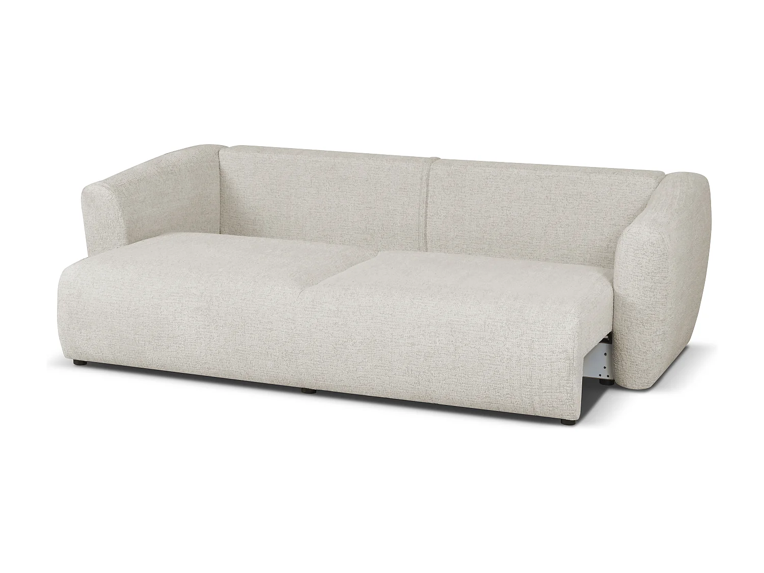 DALLAS – Canapé 3 places convertible 238x90 cm, couchage 140x196 cm, tissu Raven 5 crème