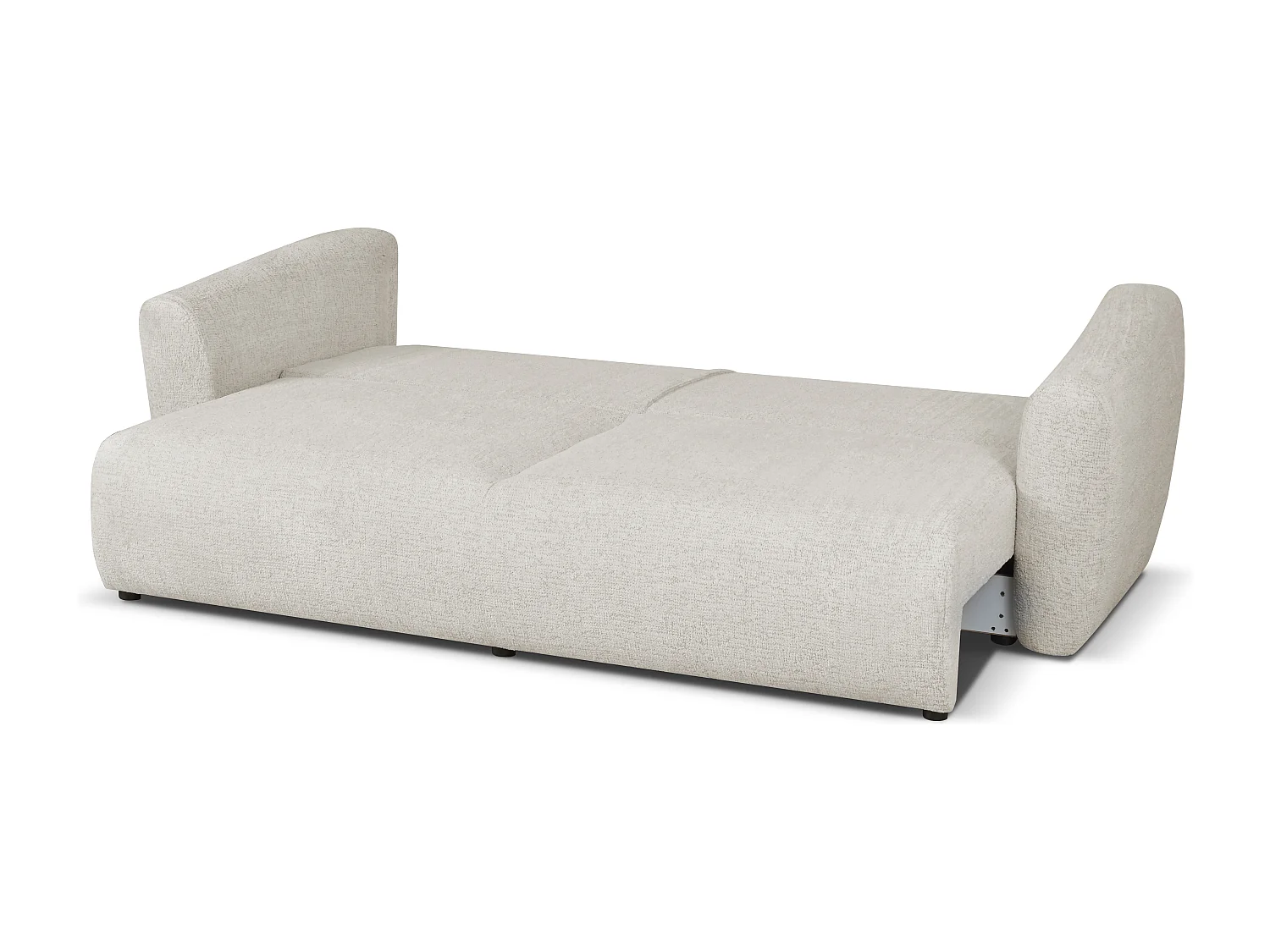 DALLAS – Canapé 3 places convertible 238x90 cm, couchage 140x196 cm, tissu Raven 5 crème