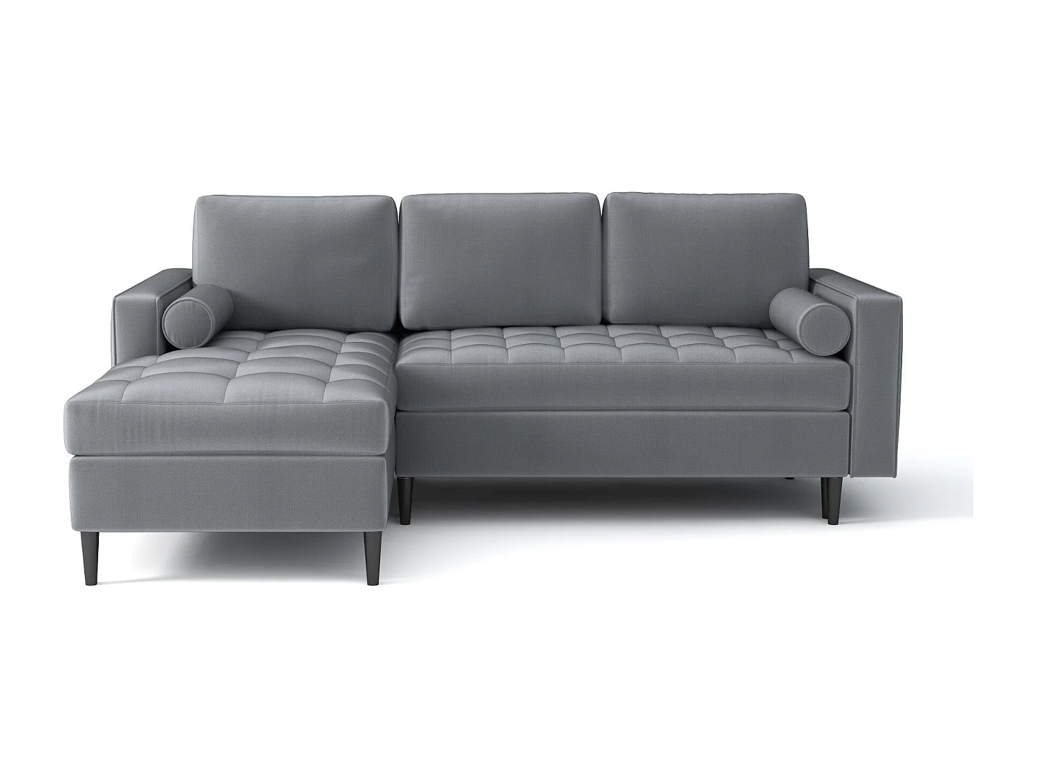 Hoekbank links MONZA met slaapfunctie 246x172 cm – grijs Monolith 85