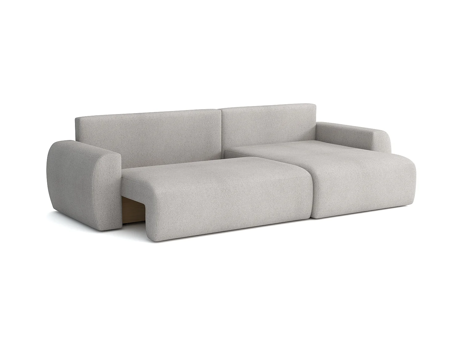 ARIEL L – Rechtse hoekbank met slaapfunctie  250x142x87 cm, stof Velo 19 zwart