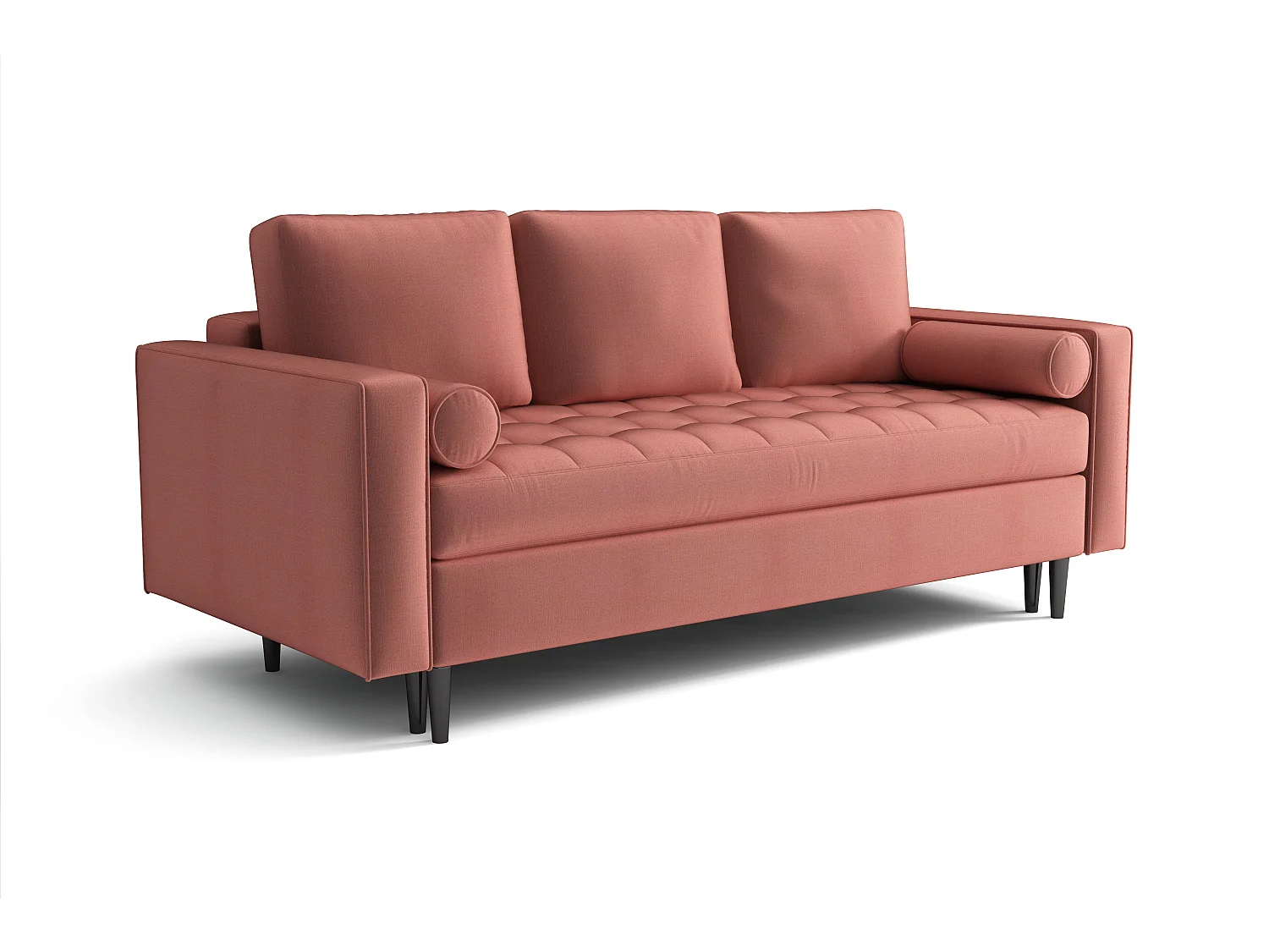 Rozkładana sofa MONZA 225x96x100 cm – różowy Monolith 63