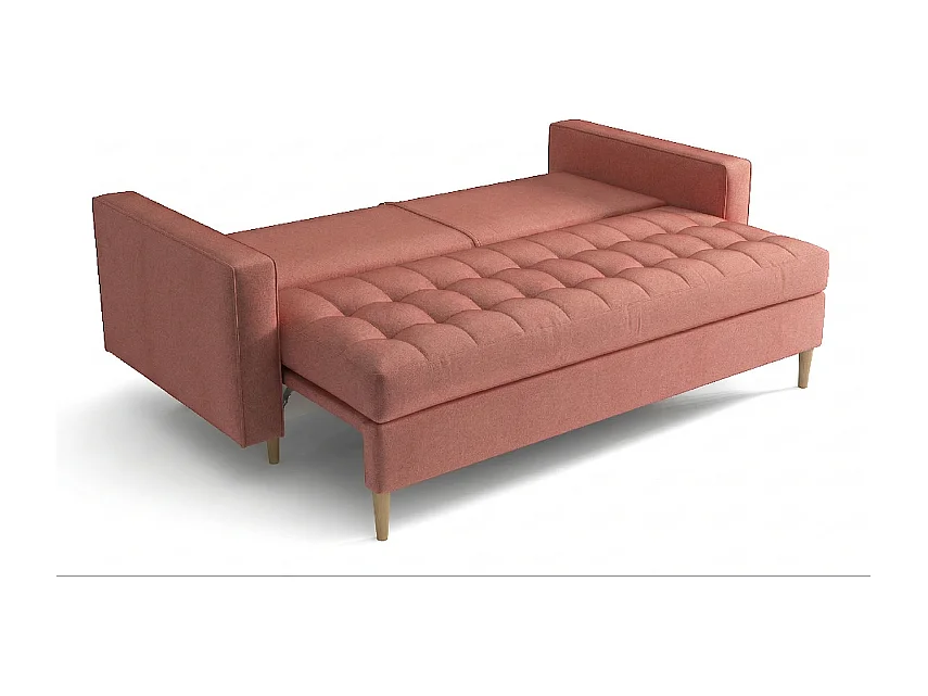 Rozkładana sofa MONZA 225x96x100 cm – różowy Monolith 63