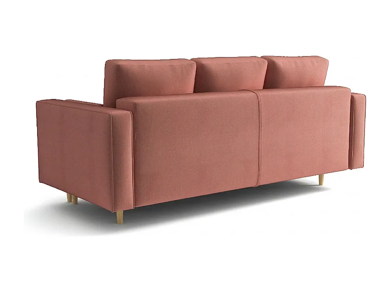 Rozkładana sofa MONZA 225x96x100 cm – różowy Monolith 63