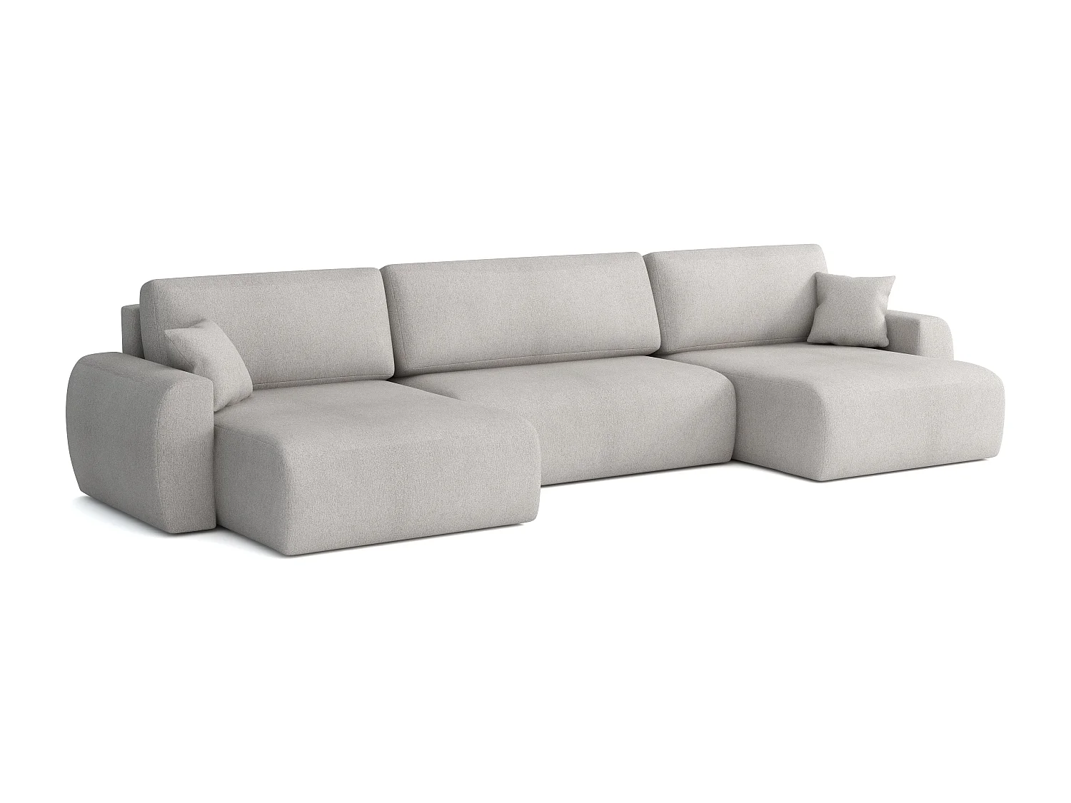 ARIEL U – Canapé d’angle  convertible 315x142x87 cm, tissu Velo 19 noir