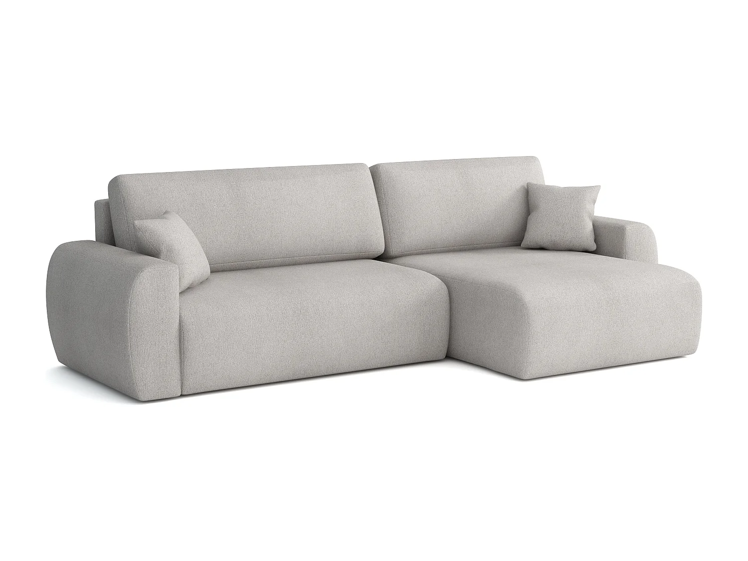 Stylowy narożnik rozkładany prawostronny  ARIEL L 250x142x87 cm w tkaninie Velo 88 granatowe