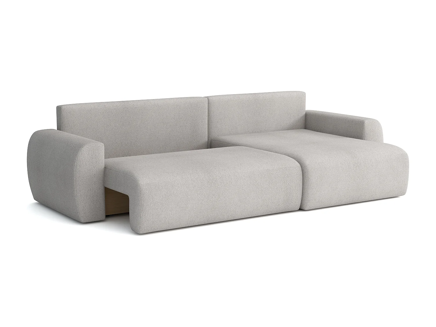 Stylowy narożnik rozkładany prawostronny  ARIEL L 250x142x87 cm w tkaninie Velo 88 granatowe