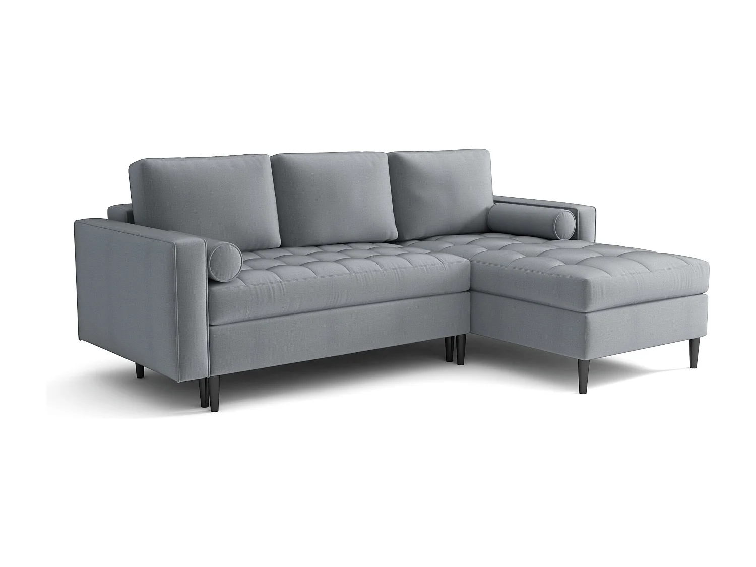 Canapé d’angle gauche convertible MONZA 246x172 cm –  rose Monolith 63