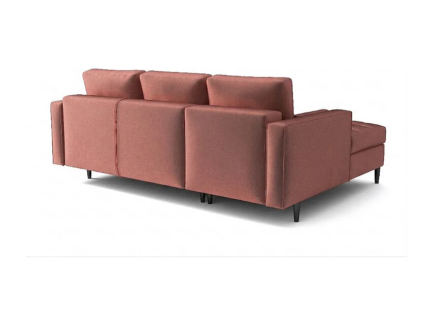 Hoekbank links MONZA met slaapfunctie 246x172 cm –  roze  Monolith 63