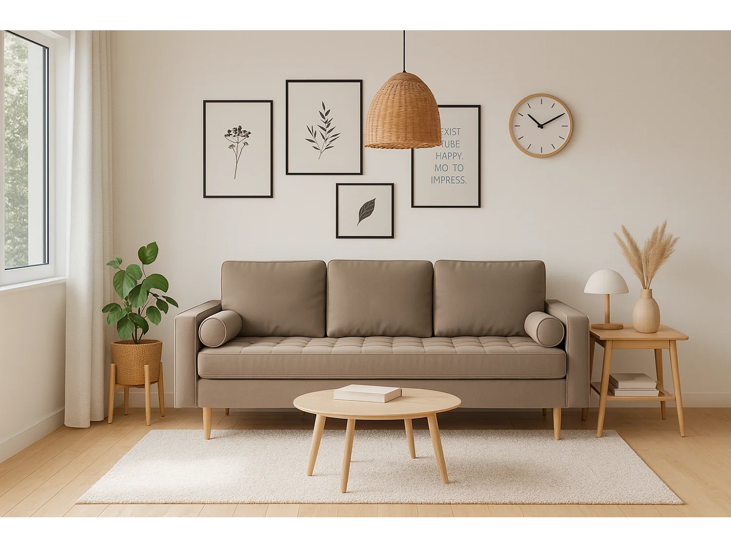 Rozkładana sofa MONZA 225x96x100 cm – brązowy Monolith 15