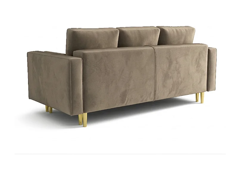 Canapé convertible MONZA 225x96x100 cm –marron Monolith 15