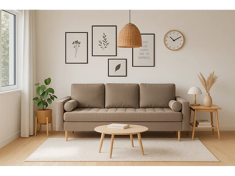 Canapé convertible MONZA 225x96x100 cm –marron Monolith 15