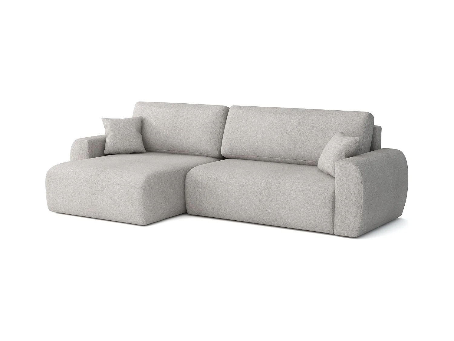 ARIEL L – Ecksofa links 250x142x87 cm, Stoff Velo 79 Flaschengrün, mit Schlaffunktion