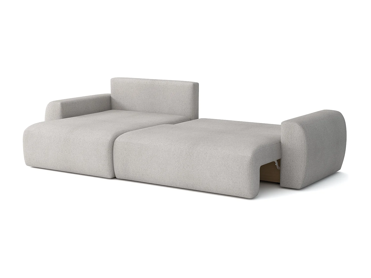 ARIEL L – Canapé d’angle gauche convertible 250x142x87 cm, tissu Velo 19 noir