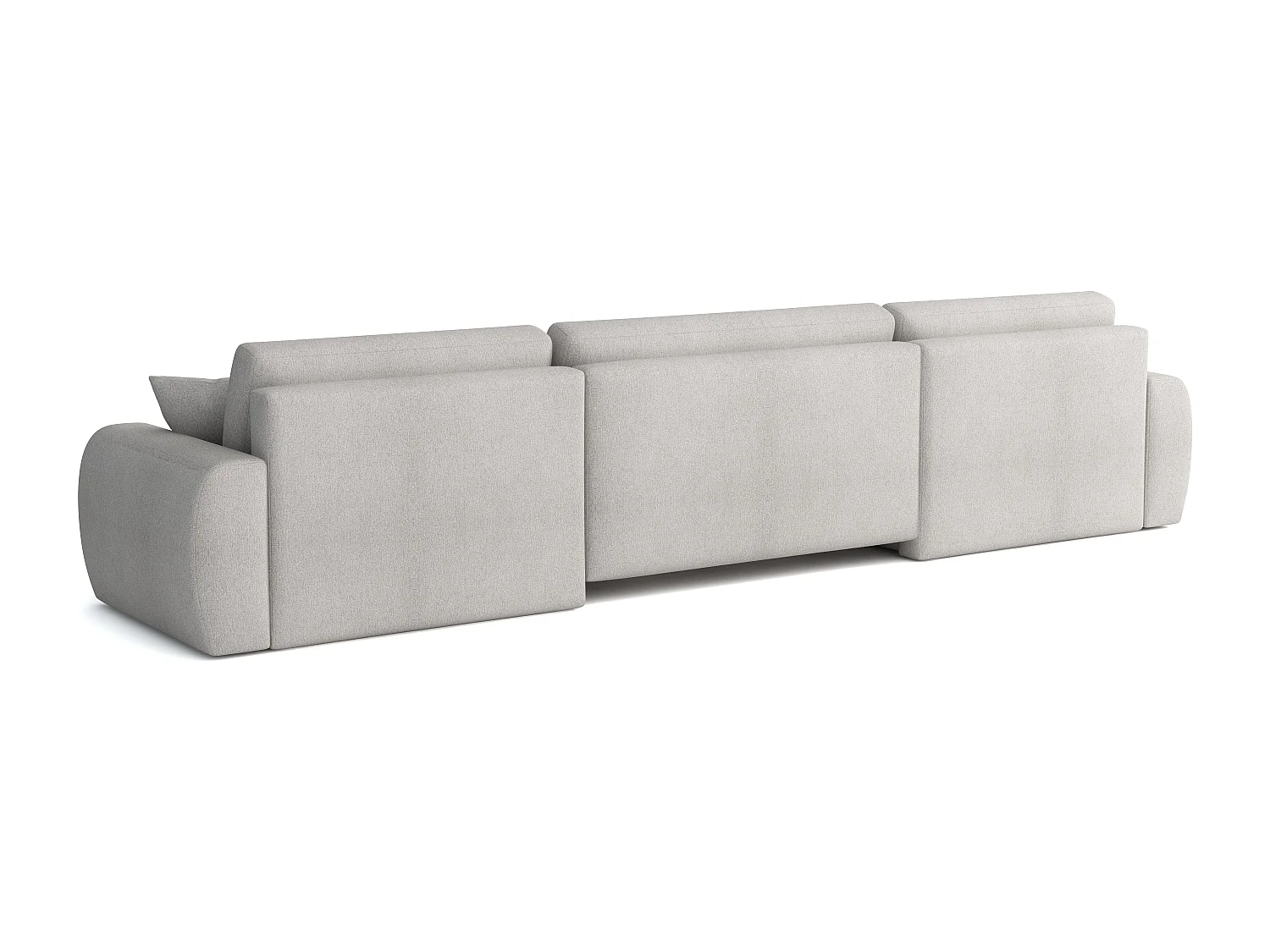 ARIEL U – Canapé d’angle  convertible 315x142x87 cm, tissu Velo 88 bleu marine