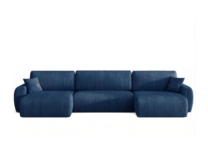 ARIEL U – Hoekbank met slaapfunctie  315x142x87 cm, stof Velo 88 donkerblau