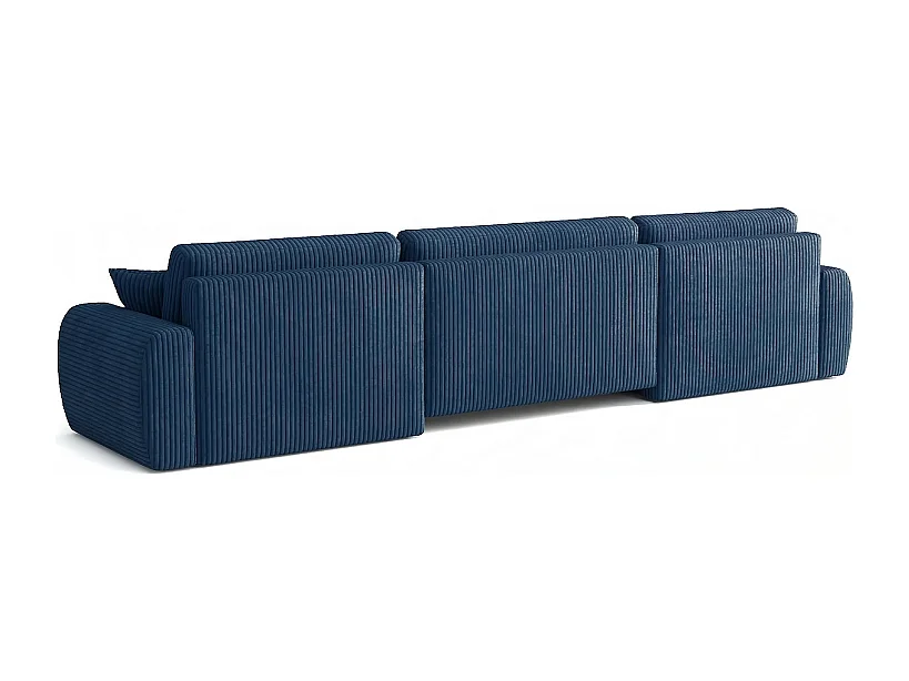 ARIEL U – Hoekbank met slaapfunctie  315x142x87 cm, stof Velo 88 donkerblau