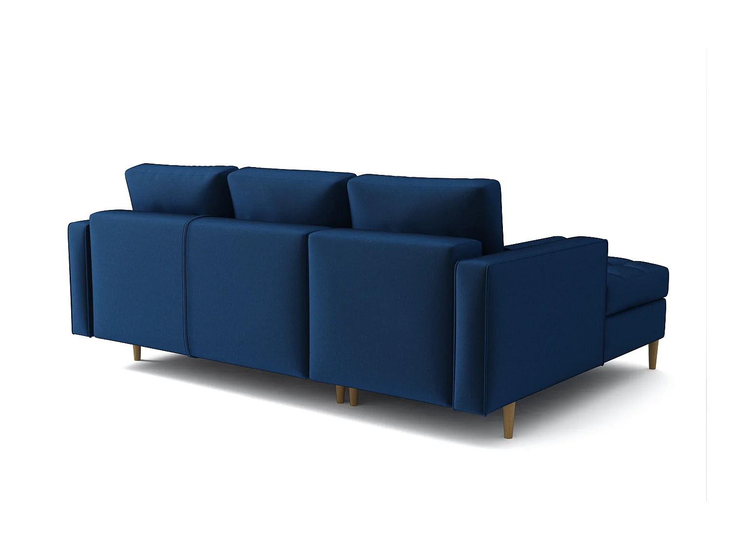 Hoekbank links MONZA met slaapfunctie 246x172 cm – marineblauw Monolith 77